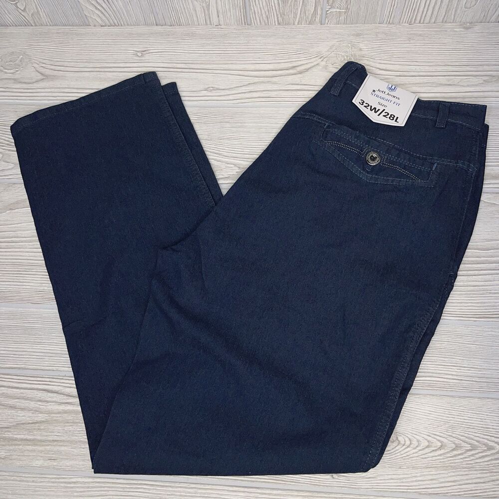 Jett Jeans Straight Fit Women/s Size 32W/28L Lightweight Denim High Rise NEW NWT